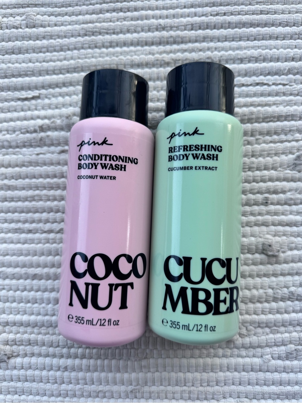 PINK Body Wash Duo Coconut Cucumber 12oz Vegan Clean Beauty Set NWT - Picture 2 of 3